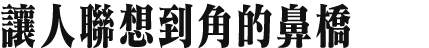 讓人聯想到角的鼻橋